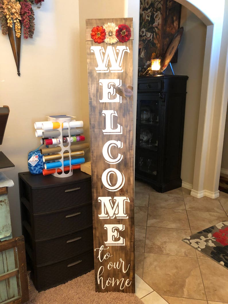 Vertical Welcome to our Home Svg Vertical Svg Sign Svg | Etsy