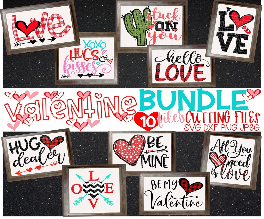 Valentine Bundle Valentines Svg Valentine's Day Svg Bundle Svg ...