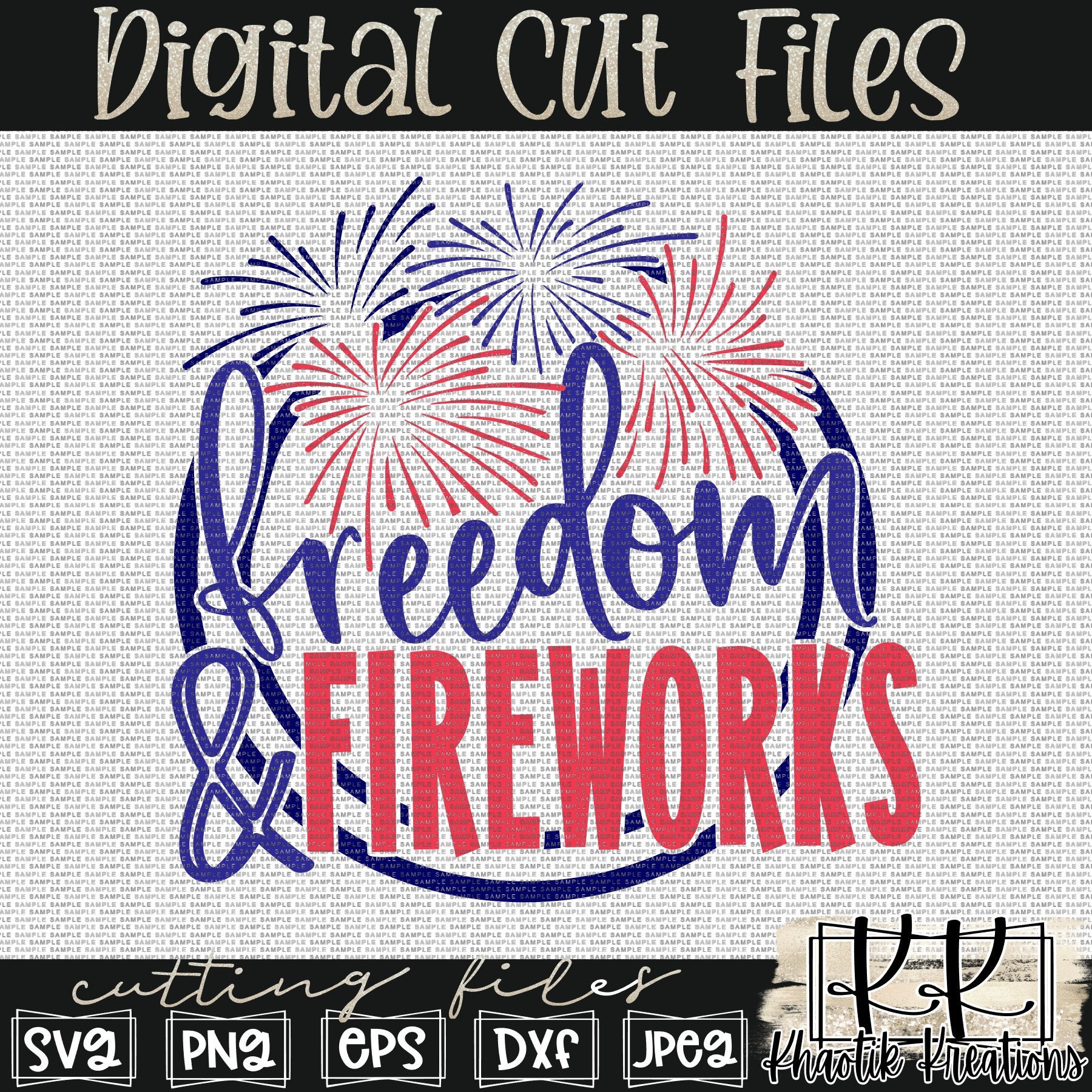 Freedom and Fireworks Svg, 4th of July Svg, Independence Day Svg, USA ...