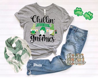 Chillin with my Gnomies Svg, St Patricks Svg, St Patricks Day Gnomes Svg, St Patricks Day Svg Designs, St Patricks Cut Files, Cricut Files