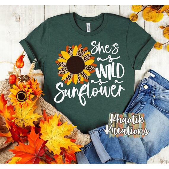 Download She S As Wild As A Sunflower Svg Leopard Print Sunflower Etsy