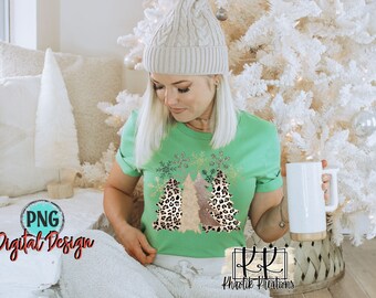 Christmas Png, Leopard Christmas Tree Png, Leopard Christmas Tree Sublimation, Christmas Sublimation, Christmas Tree Sublimation, Snowflakes