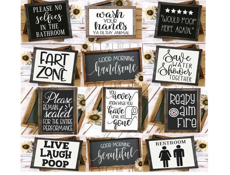 Download Bathroom Sign Bundle Svg Funny Bathroom Svg Bathroom ...