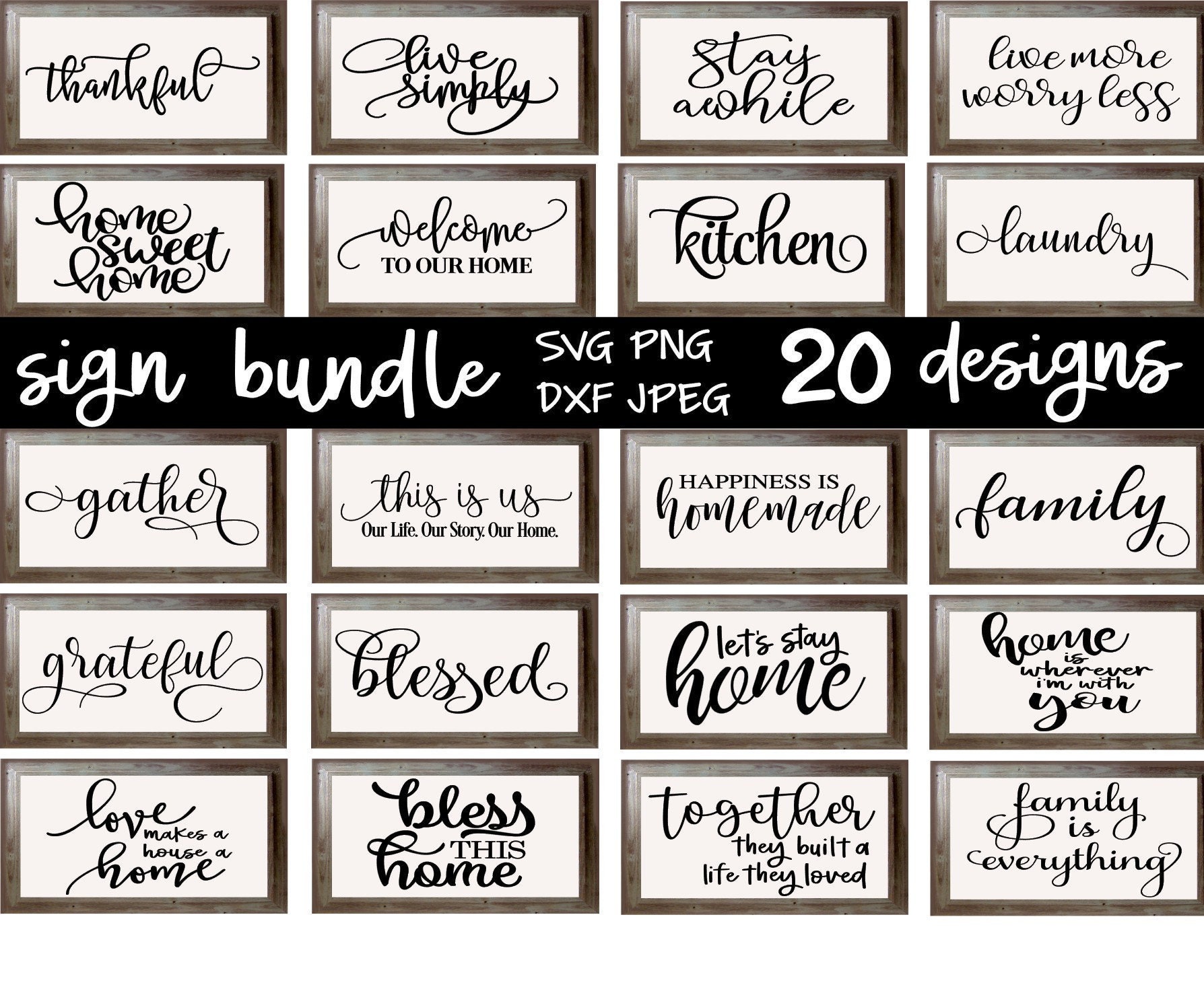 Sign Bundle Svg Farmhouse Bundle Svg Home Sweet Home Svg ...