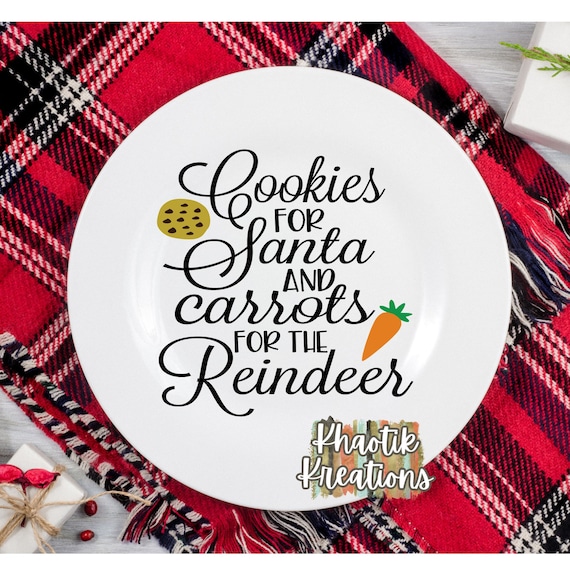 Download Free Christmas Svg Christmas Plate Svg Cookies For Santa Svg Santa Etsy SVG DXF Cut File