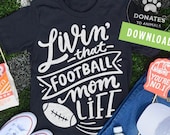 Football Mom SVG Football SVG Mom Life SVG Game Day Svg Football Png Digital Cut File for Circuit Silhouette Jpg Dxf Instant Download