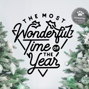 Meest prachtige tijd van het jaar SVG | Kerst SVG | Kerst Quote Svg Vakantie Svg | Christmas Cut Files voor Cricut | Vakantie Png Saying Dxf