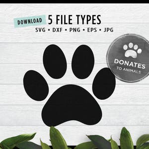 Paw Print SVG | Paw SVG |  Dog Paw SVG | Kat Poot Svg | Pet Svg Digital Cut File voor Cricut | Hond Moeder Kat Moeder Jpg Eps Dxf Png Tiger Cubs Team