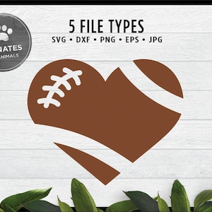 Football Heart SVG | Football SVG | Football Png Football Clipart Love Football Mom Svg Football Sister Sports Svg Jpg Eps Dxf for Cricut