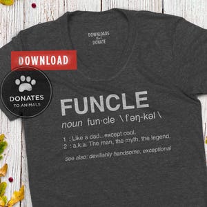 Funcle SVG Funny Uncle SVG Uncle Definition SVG Funkle Definition Svg Family Gift Svg Clipart Jpg Eps Dxf Png Cut File for Cricut image 1