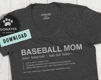 Baseball Mom SVG | Funny Baseball SVG for Shirt Baseball Mom Definition Cut File for Cricut Baseball Cutting File for Silhouette like Funcle