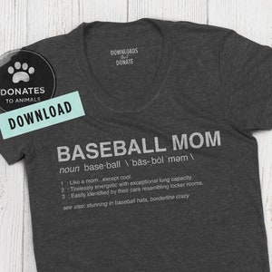Baseball Mom SVG | Funny Baseball SVG for Shirt Baseball Mom Definition Cut File for Cricut Baseball Cutting File for Silhouette like Funcle