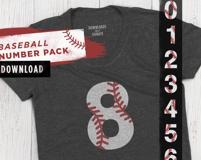 Baseball Numbers SVG Baseball SVG Bundle Softball SVG Bundle Baseball ...