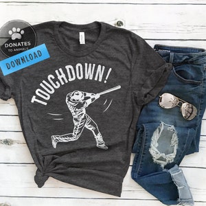 Touchdown SVG | Funny Sports SVG | Funny Baseball SVG for Shirt Baseball Cut File for Cricut Football Funny Saying Svg Brother Father&#39;s Day