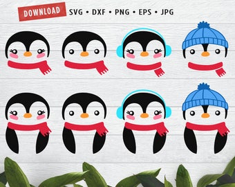 Penguin Face Svg Etsy