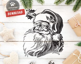 Download Santa Face Svg Etsy