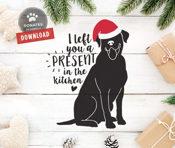 Funny Dog Christmas Cut File Funny Christmas Dog SVG Funny | Etsy