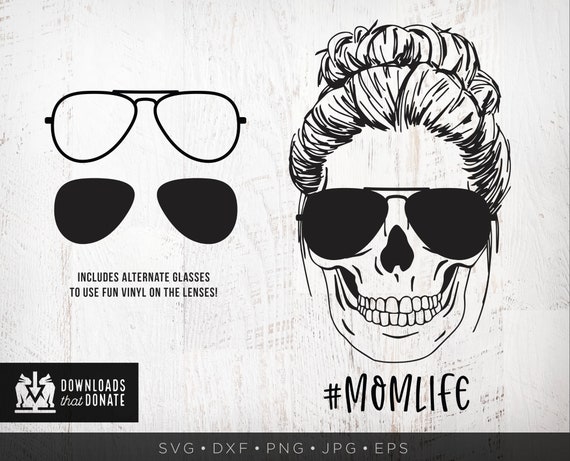 Download Art Collectibles Clip Art Messy Bun Skull Svg Mom Skull Svg Editable Files Mom Life Skull Svg Png Mom Life Svg