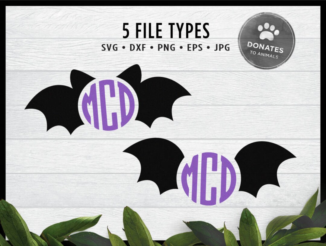 Cute Bat Monogram SVG Bundle | Halloween Monogram Frame Bundle ...