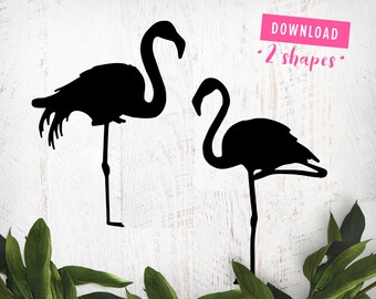 Flamingo SVG Bundle | Flamingo Clipart | Summer SVG | Flamingo Cut File for Cricut | Summer Clipart Silhouette of Flamingo Shape Dxf Png Jpg