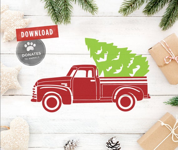 Download Christmas Truck SVG Truck With Tree SVG Christmas SVG | Etsy
