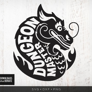 Dungeon Master SVG | DnD Svg | Dungeons and Dragons Svg Dragon Svg Dungeon Master Png Dxf Cutting File for Cricut