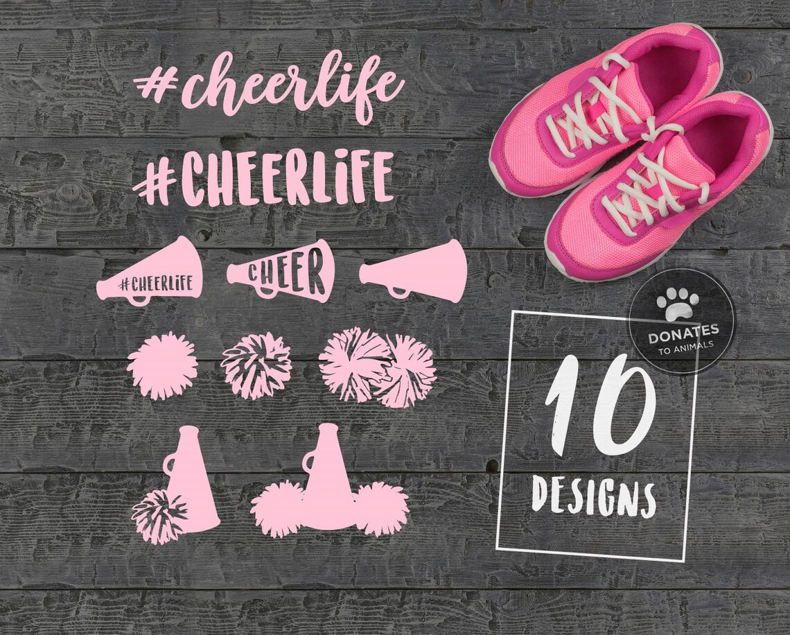 Cheerlife Cut File Bundle | #cheerlife SVG Bundle Pom Poms Svg Cheer ...