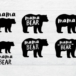 6 Different Mama Bear SVG Designs Svg Png Eps Dxf - Etsy