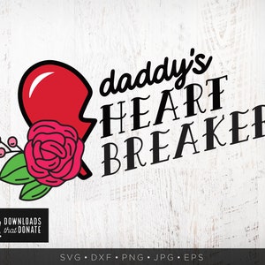 パパのハートブレーカー SVG | 面白いバレンタイン SVG | かわいいバレンタインデー PNG Dxf ダウンロード キッズバレンタイン SVG バレンタイン愛の言葉 SVG