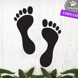 Fußabdrücke SVG | Füße SVG | Plotterdatei Strand SVG | Baby Fußabdrücke Silhouette Sommer Png Plotterdatei für Cricut Svg Clipart Instant Download Dxf jpg