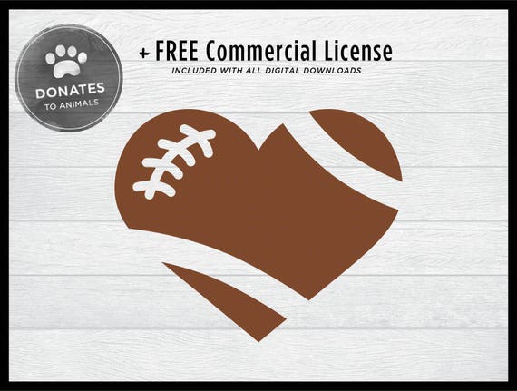 Football Heart Svg Football Svg Football Png Football Etsy