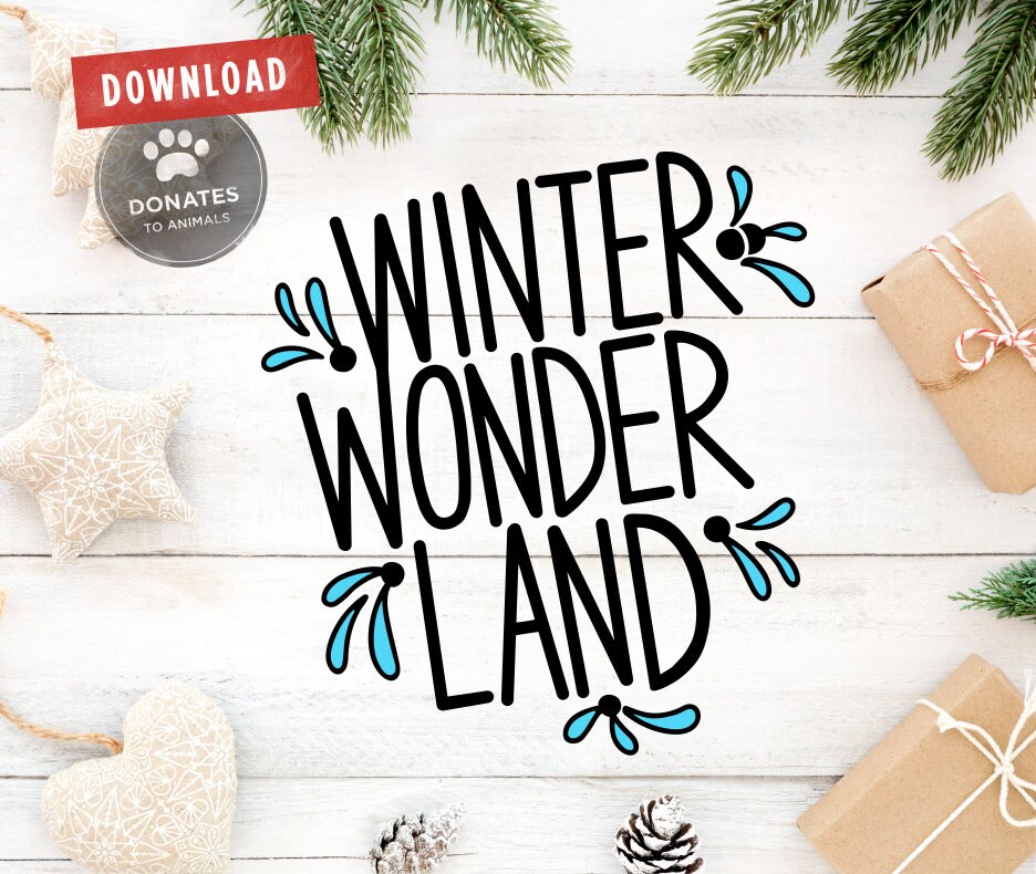 Download Winter SVG Christmas Saying SVG Winter Wonderland Sign | Etsy