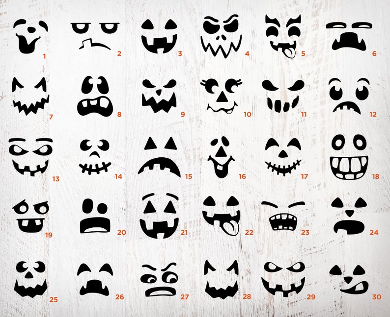 Pumpkin Face SVG Bundle Jack O Lantern Faces PNG Bundle Cute Etsy Pumpkin Face SVG Bundle Jack O Lantern Faces PNG Bundle Cute Etsy