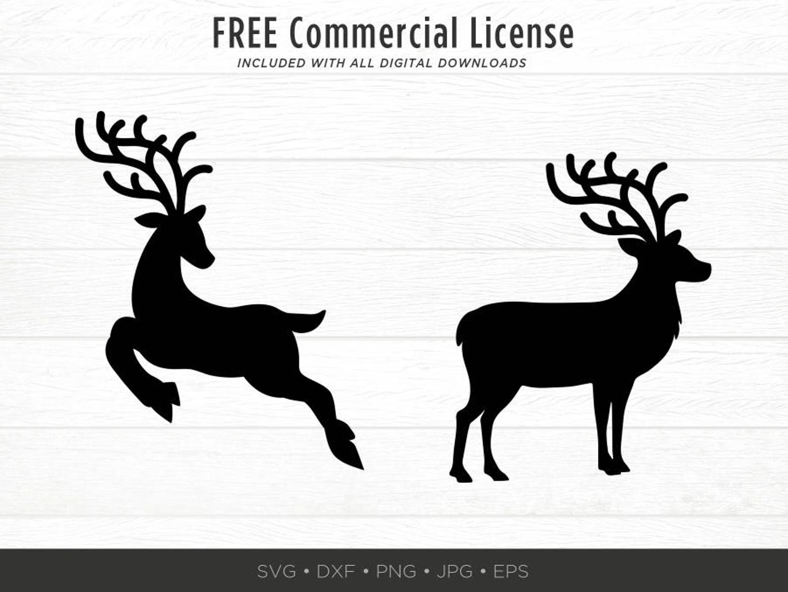 Reindeer SVG Pack Reindeer Silhouette SVG Bundle Reindeer Etsy