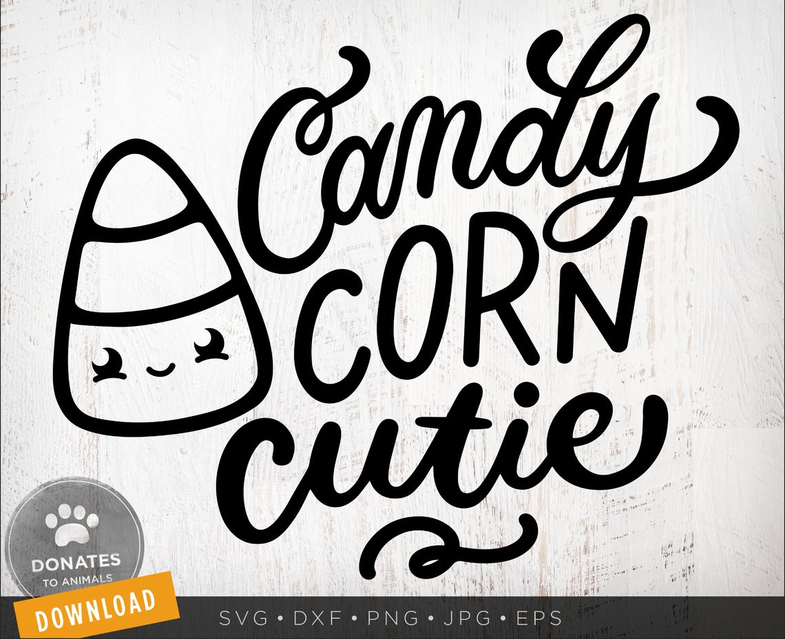 Candy Corn Cutie SVG Clipart | Cute Halloween File Kids Halloween SVG ...