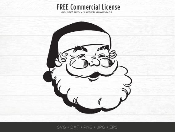 Download Santa Head Svg Vintage Christmas Svg Santa Face Svg Etsy PSD Mockup Templates