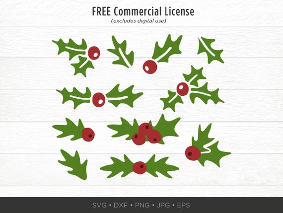 Download Christmas Leaves Svg Bundle Holly Svg Bundle Holly Cut Etsy