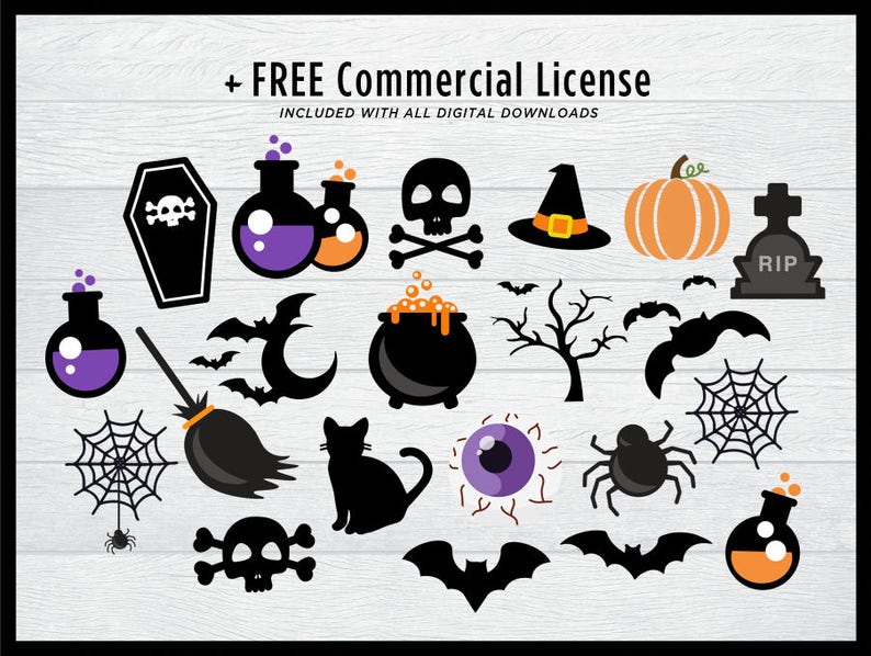 21 Halloween Clipart Bundle Halloween SVG Bundle Cute | Etsy
