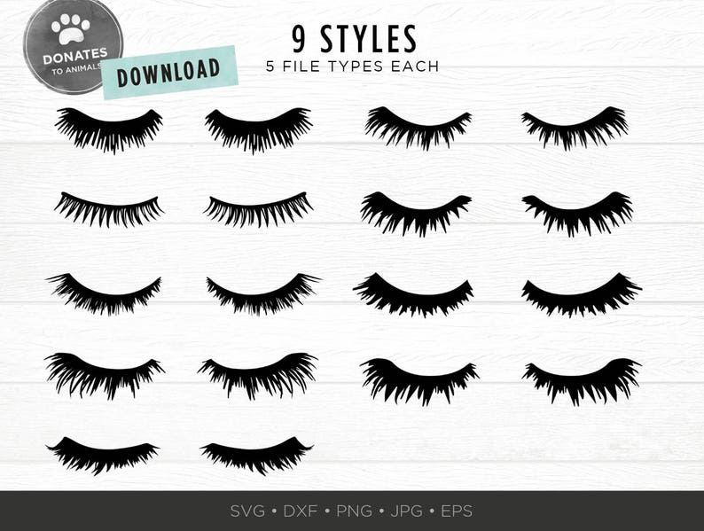 Download Eyelashes SVG Bundle Lashes SVG Eyes SVG Pack Cut File | Etsy