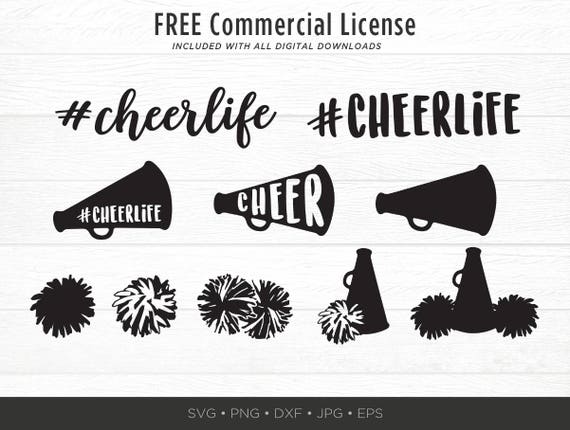 Cheerlife Cut File Bundle Cheerlife Svg Bundle Pom Poms Svg Etsy