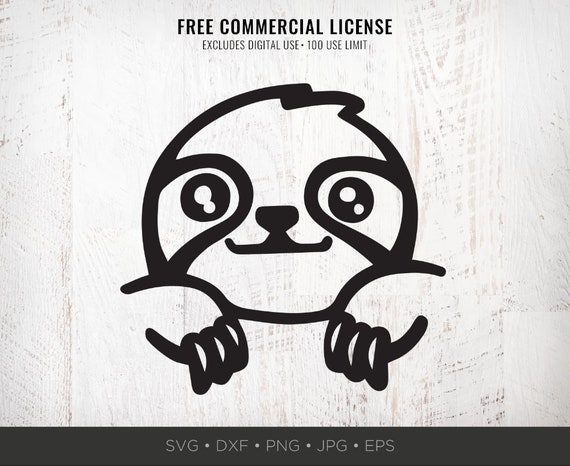 Cute Sloth Svg Sloth Clipart Sloth Png Cut File For Cricut Etsy