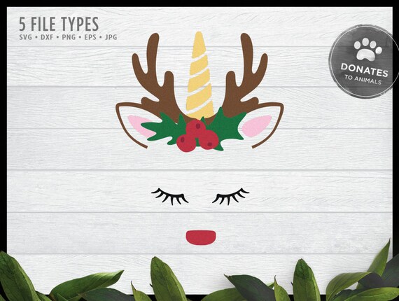 Download Rudolph Unicorn Face Svg Unicorn Svg Cute Reindeer Face Etsy Yellowimages Mockups