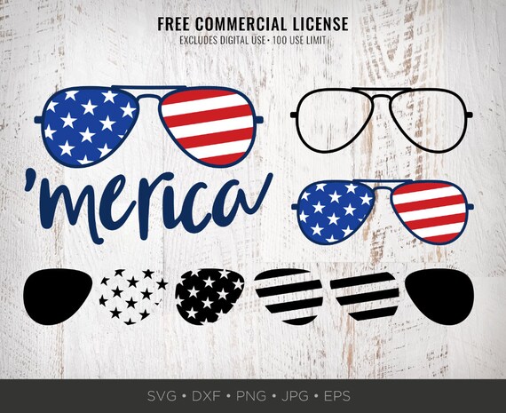 Download Free Merica Svg 4th Of July Svg Merica Aviator Glasses Svg Etsy SVG Cut Files