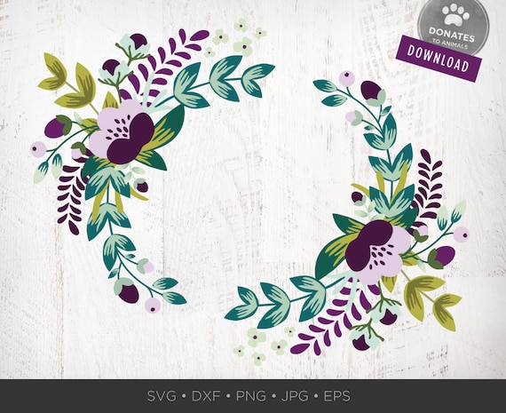 Free Free 159 Half Flower Wreath Svg SVG PNG EPS DXF File