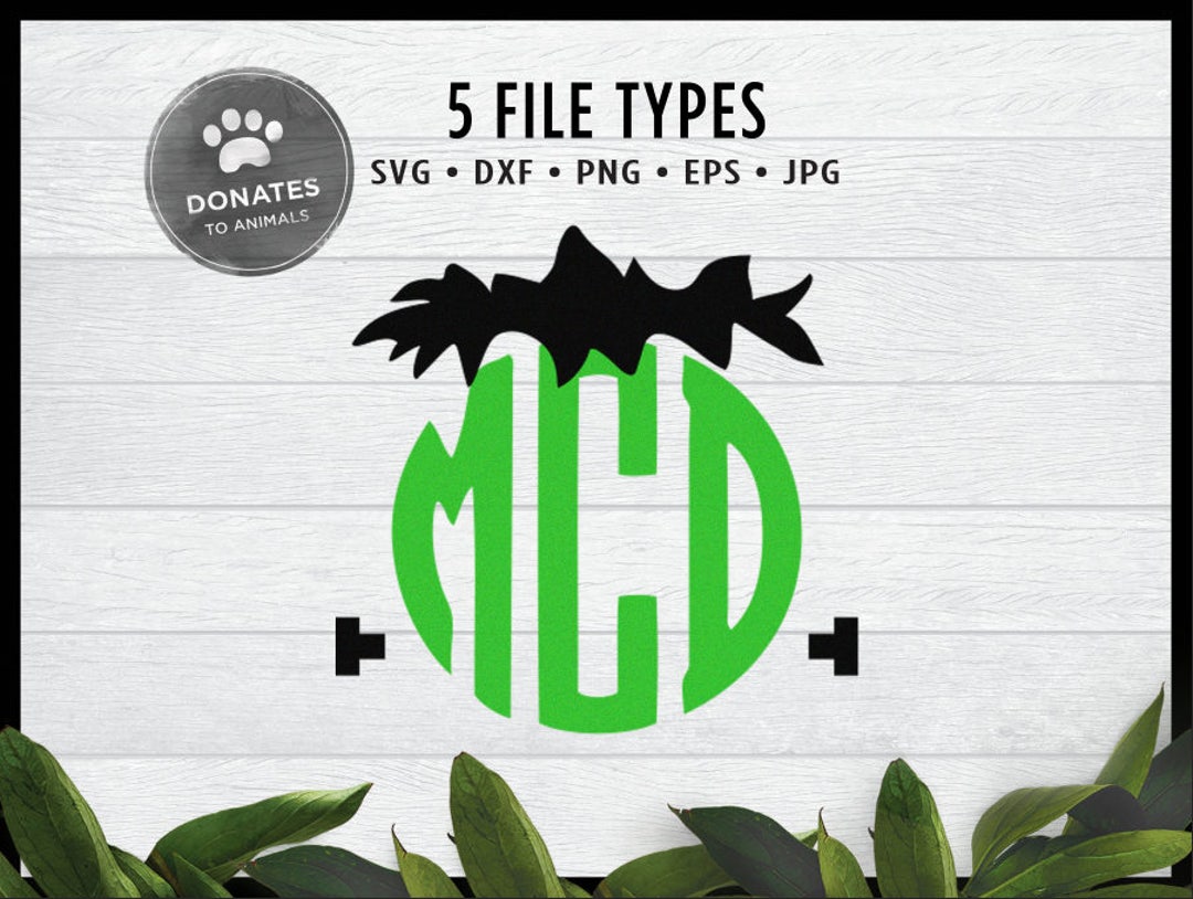 Frankenstein Monogram SVG | Monster Monogram Frame SVG Cut File ...