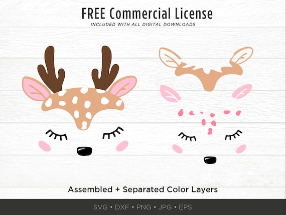 Download Reindeer Face Svg Reindeer Svg Baby Deer Face Svg Doe Etsy