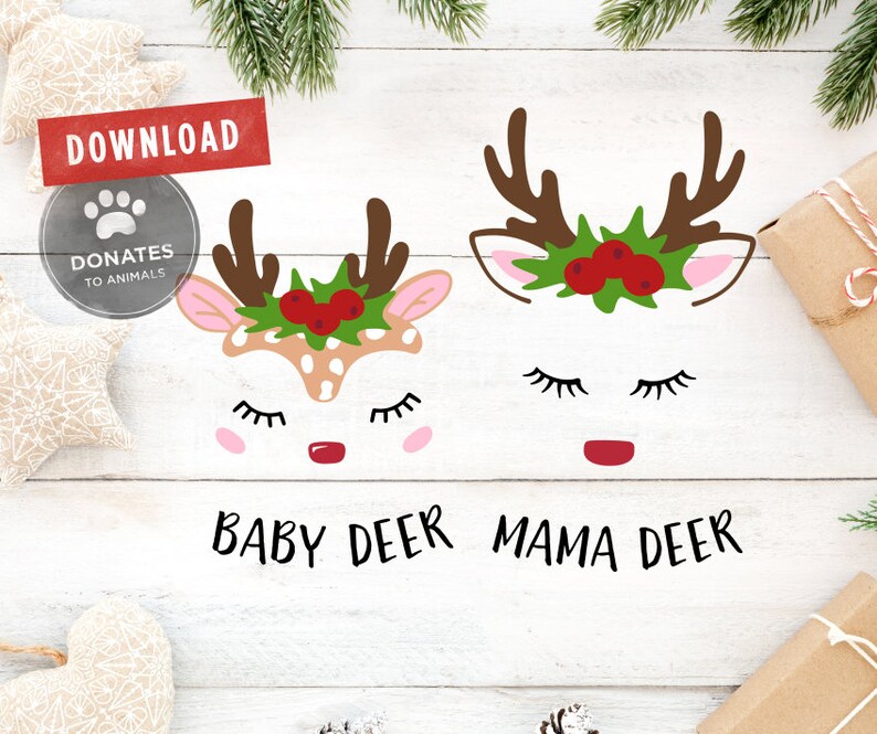 Download Reindeer Face SVG Bundle Reindeer SVG Baby Deer Face SVG ...