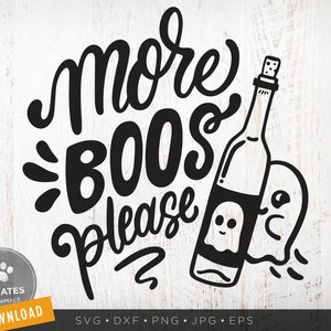 More Boos Please SVG Funny Halloween SVG Adult Halloween - Etsy