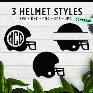 Football Helmet SVG |  Commercial Use Football Monogram Frame Svg • Jpg • Eps • Dxf • Png Digital Cut File | DONATES | Helmet Monogram