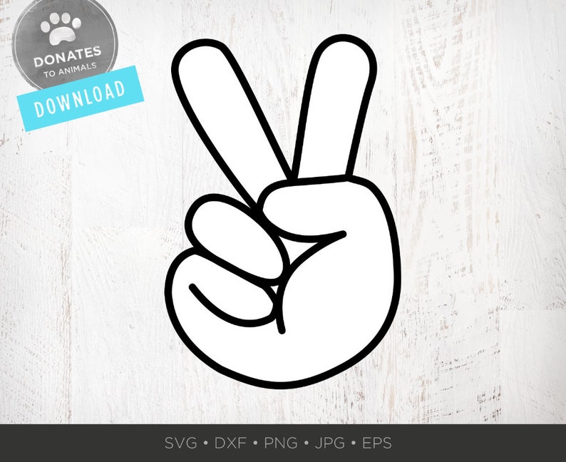 Peace Hand SVG Peace Sign Hand Symbol PNG Clipart Peace | Etsy